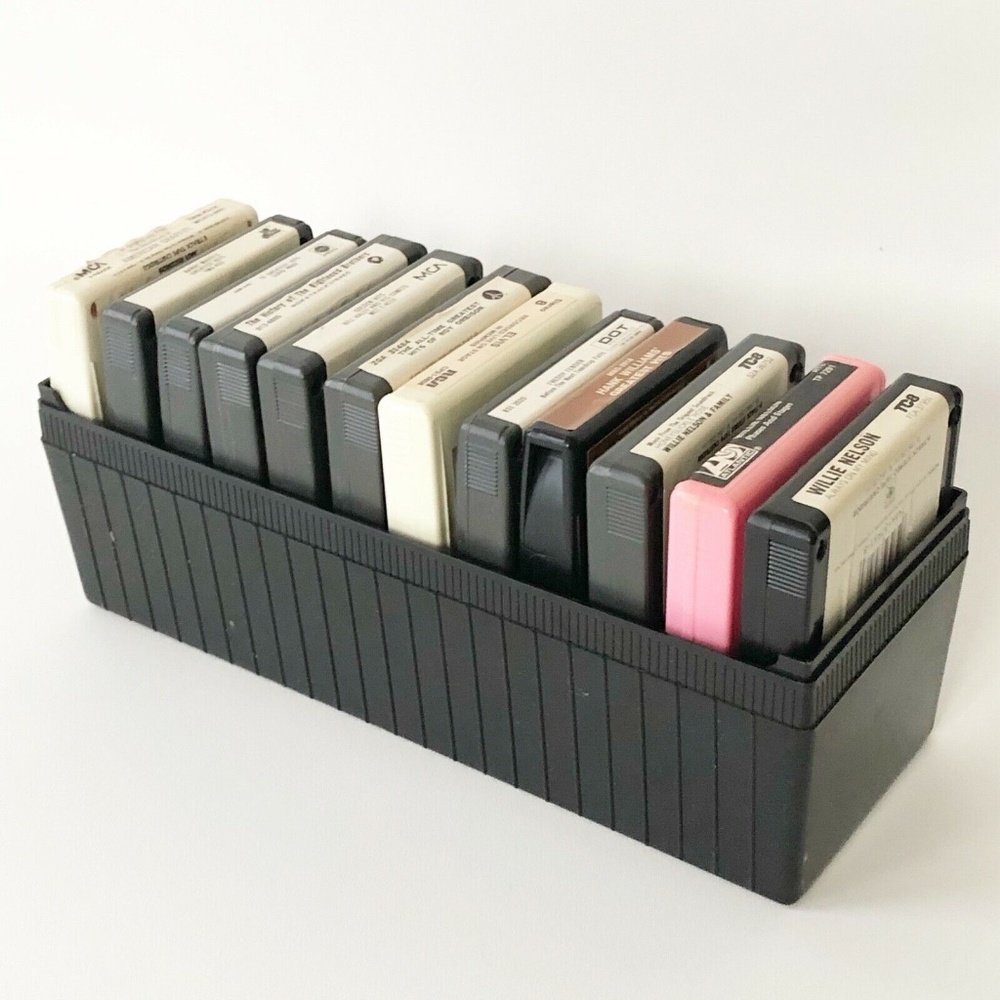 Holder & 8 Track Cartridges Lot 12 Various Artists